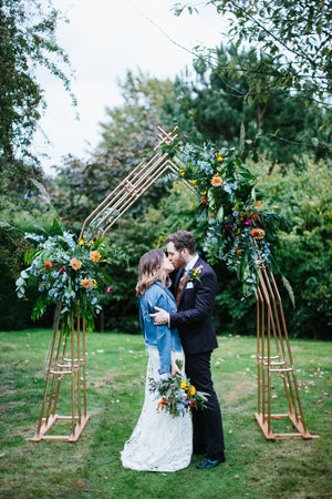 Copper Wedding Arch for a Botanical Summer Wedding