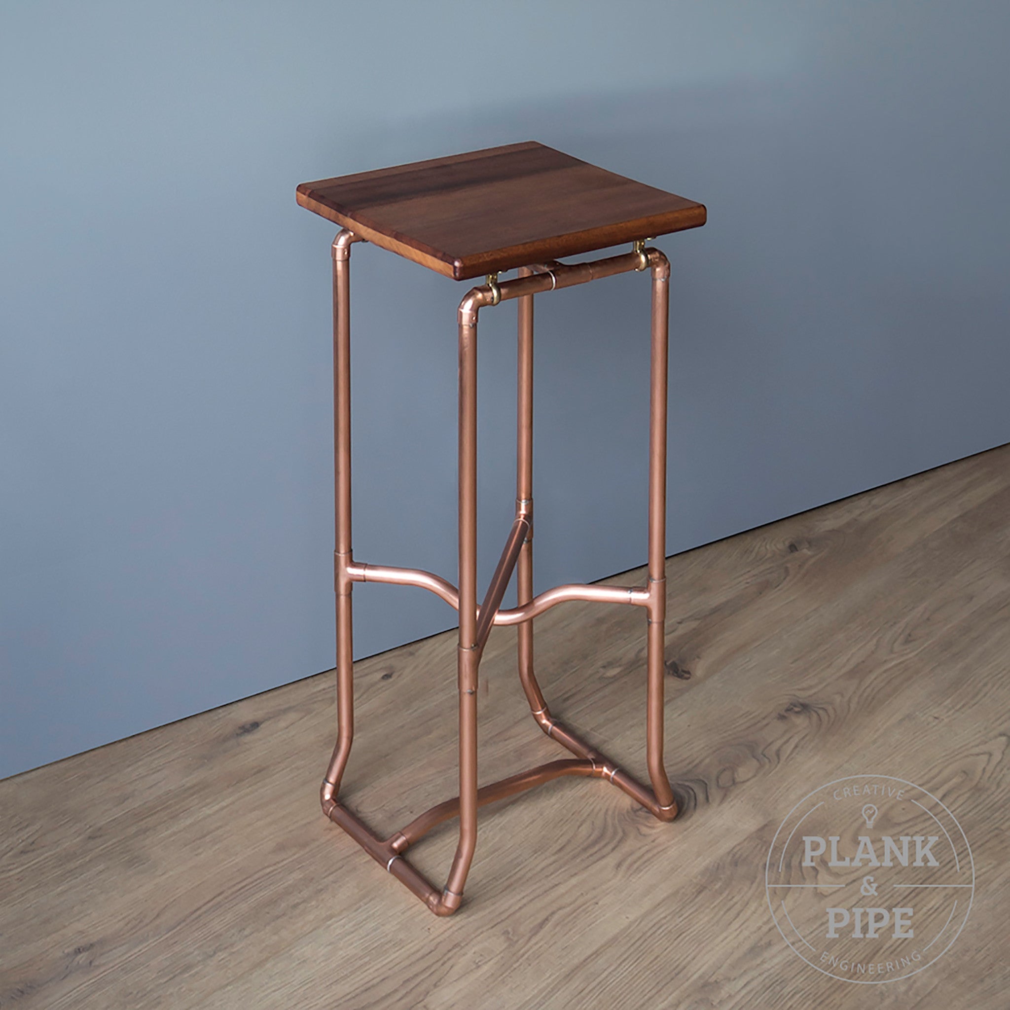 Copper Pipe Botanical Plant Stand Small
