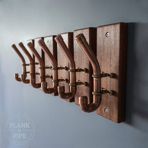 Copper Pipe Clothes Hanger Hooks