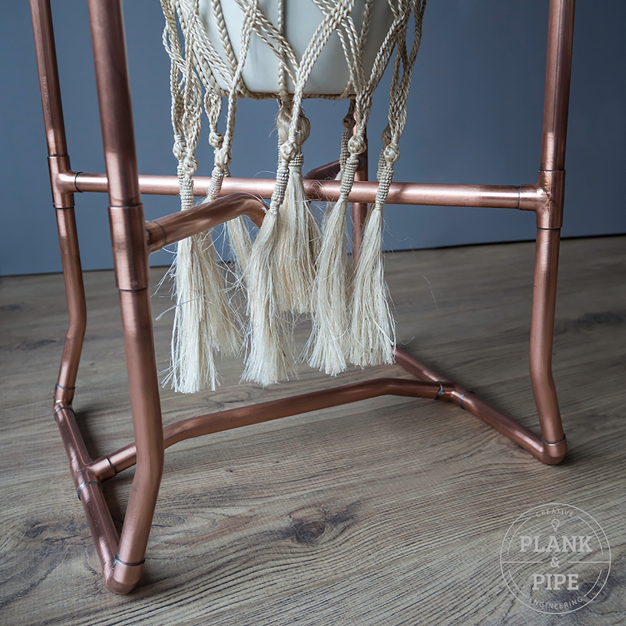 Copper Pipe Botanical Side Table