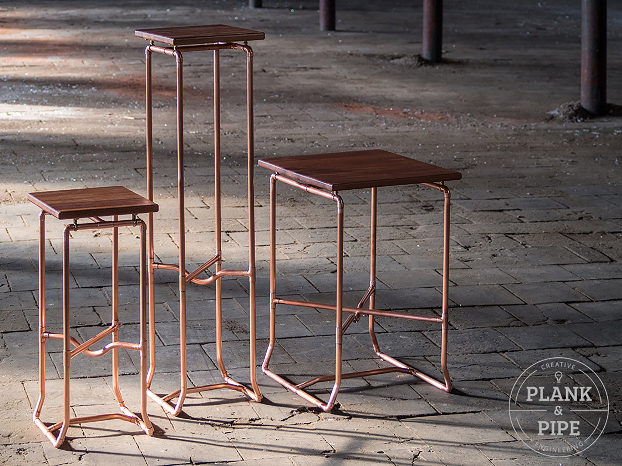 Copper Pipe Botanical Plant Stand