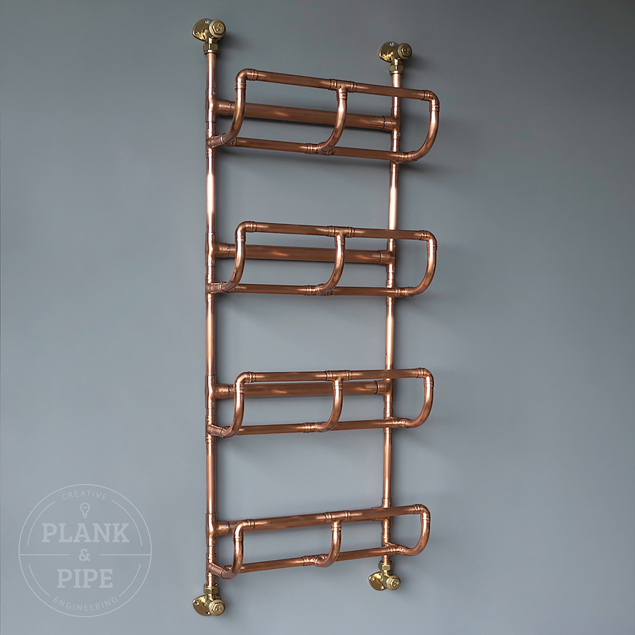 Copper towel rack with 4 tiers